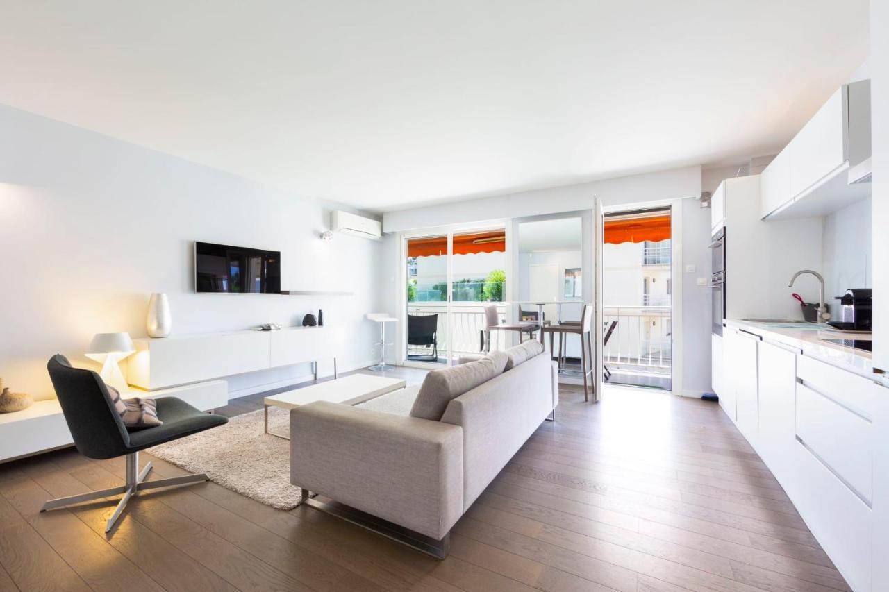 Modern Apartment 2 Bedrooms Quiet Terrace In A Palm Beach Area, 30 Meters From Seaside Cannes Buitenkant foto
