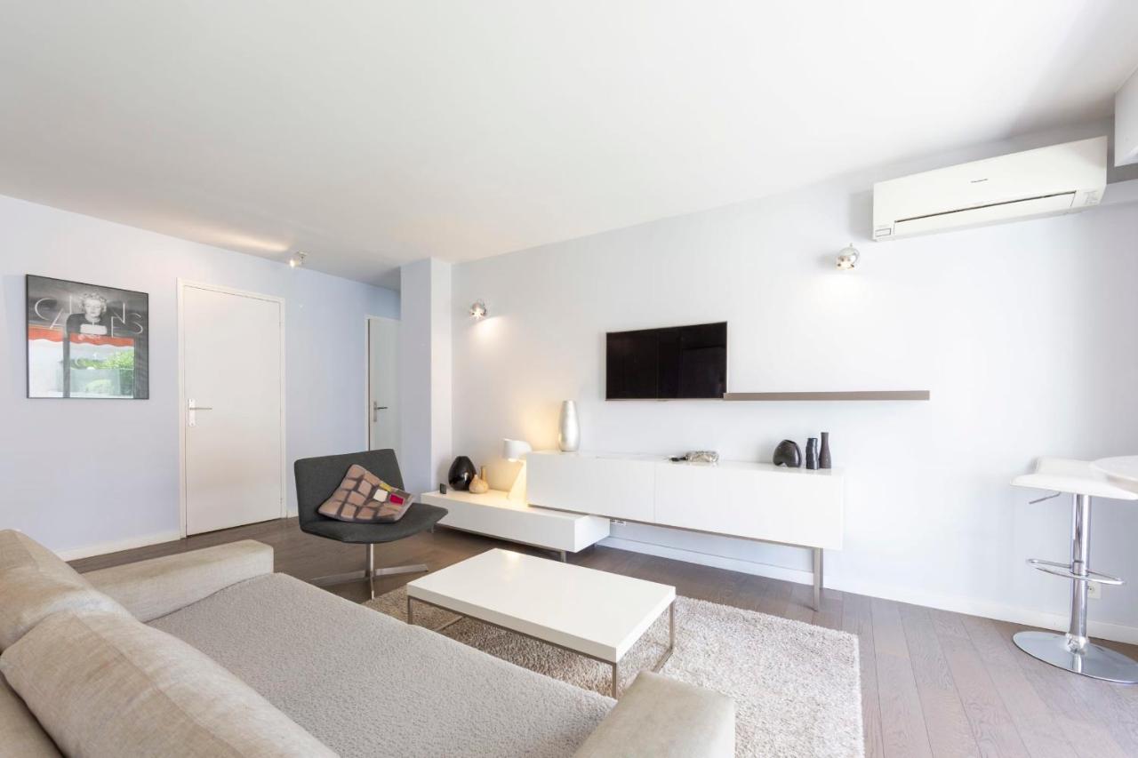 Modern Apartment 2 Bedrooms Quiet Terrace In A Palm Beach Area, 30 Meters From Seaside Cannes Buitenkant foto